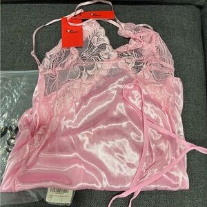 Love Salve Pink Lace Sleepwear